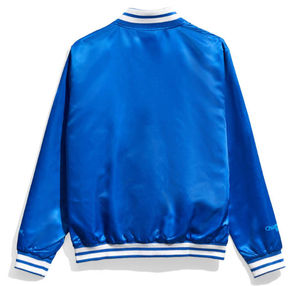 Veste universitaire en satin pour hommes, style baseball, personnalisable, légère, pour la mode et le sport, vente en gros - Product Image 3