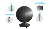 Écran LED sphérique personnalisé de 2m, 3m, 4m, 5m de diamètre, mur vidéo LED extérieur, écran LED globe étanche