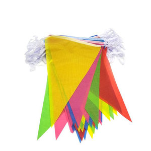 Guirlande de drapeaux internationaux personnalisés, pays variés, motif uni, tissu en maille de polypropylène respirant - Product Image 3