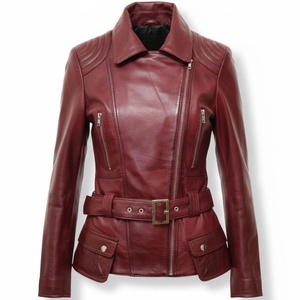 เสื้อแจ็คเก็ตหนังผู้หญิงสัมผัสนุ่ม สวมใส่สบาย ดีไซน์ทันสมัย เหมาะสำหรับการใช้งานในชีวิตประจำวันแบบสบายๆ และแฟชั่นลำลอง - Product Image 1