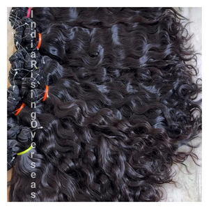 Thick Hair Full From Top to Bottom Natural Indian <b>Curly</b> Real Human Hair Single Donor <b>Extensions</b> Wholesale Price - Product Image 1
