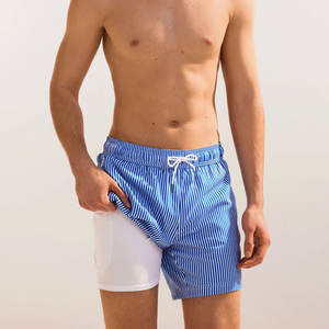 Pantalones Cortos Deportivos para Hombre de Alta Calidad, 100% Algodón, Transpirables, de Secado Rápido, Resistentes al Viento, Ecológicos, con Estampado Hawaiano, para Natación - Product Image 2