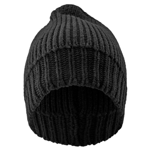 Unisex <b>Winter</b> Ribbed Knit Beanie <b>Hat</b> Solid Black Warm Beanie Custom Logo Soft Acrylic Streetwear Cuff Beanie For Men - Product Image 1
