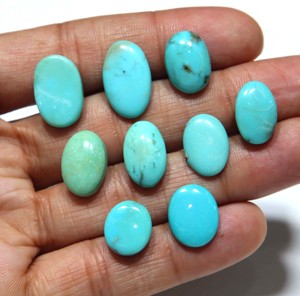 Véritable Cabochon Ovale en Turquoise d'Arizona Naturelle, Pierre Précieuse en Vrac pour la Fabrication de Bijoux, Vente en Gros de Turquoise d'Arizona - Product Image 2