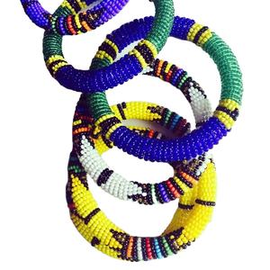 Latest Cute Sparkling Multi <b>Color</b> <b>Beaded</b> Embroidery Bangle Elevate Your Style with Handcrafted Elegance For Unisex From India - Product Image 5