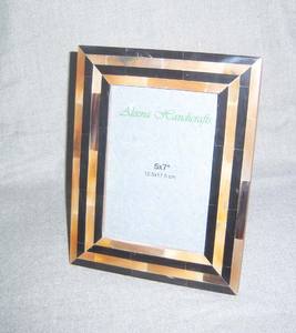 Customized Wood Inlaid Photo <b>Frame</b> Premium Handcrafted Design Polished Finish Eco-Friendly Silk Screen <b>Printed</b> 1 Color Modern - Product Image 1