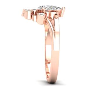 Anillos de compromiso REYES de plata de ley 925 con corte de pera y moissanita de 0.86 quilates para mujer, regalos de boda de lujo, joyería fina - Product Image 3
