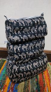 กระเป๋าเครื่องสำอางผ้าฝ้ายเย็บลายพรีเมียม ทนทาน สไตล์วินเทจ |   กระเป๋าใส่ของสำหรับเดินทางลายด้าย กระเป๋าหูหิ้วนุ่ม - Product Image 4