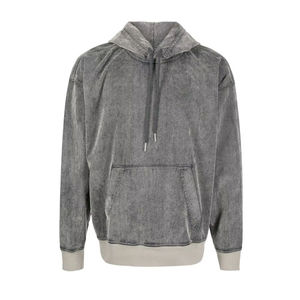 Prix d'usine – Sweat à capuche zippé pour homme, coupe ample, effet délavé, idéal pour les marques streetwear américaines - Product Image 1