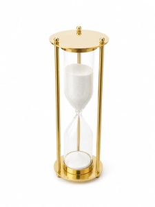 International Trade Sand <b>Timer</b> Brass Golden Plated Round Shape Customize Sand <b>Timer</b> for Decoration Home Interior - Product Image 3