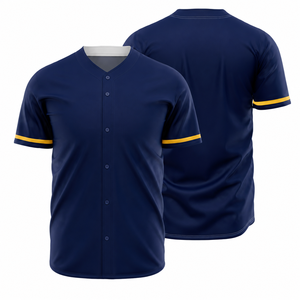 Maillots de baseball personnalisés respirants à manches courtes OEM ODM, uniformes d'équipe boutonnés, impression par sublimation, faible MOQ - Product Image 1