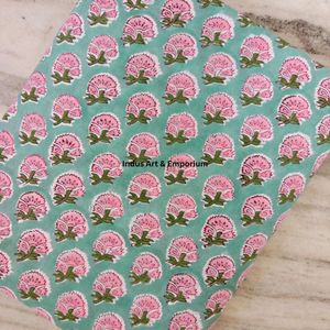 Block Print Cotton Cambric 60X60 Running Fabric Traditional Jaipuri Print Cotton Fabric - Product Image 3