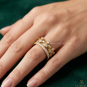Bague de mariage de luxe LUMERA unisexe, diamant de laboratoire couleur D VVS2, plaqué or 18 carats, taille brillant rond, certifié IGI - Product Image 6