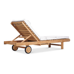 Tumbona de Madera de Teca de Grado Comercial con Respaldo Ajustable para Uso en Hoteles, Resorts y Áreas Exteriores junto a la Piscina - Product Image 4