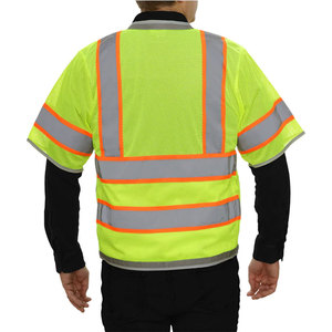 Construction Industrial Customized Logo Reflective Hi Vis Protective Workwear Traffic Duty Safety Vest <b>Jackets</b> for <b>Worker</b> - Product Image 4