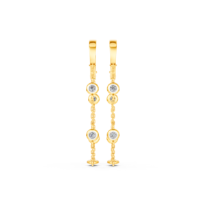 Boucles d'oreilles en or massif 14K 9K 10K 18K avec diamants de laboratoire certifiés IGI, fabricant de bijoux fins éthiques RJC ODM OEM, vente en gros EA501912 - Product Image 1