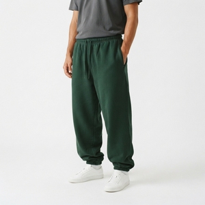 Pantalones Deportivos de Felpa Gruesa y Cálida para Invierno, 500GSM, Corte Holgado, Estilo Urbano para Hombre - Product Image 3