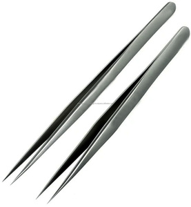 Ensemble de pinces à cils en acier inoxydable de précision, pointe lisse, courbées et droites, pour application beauté - Product Image 5