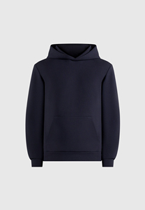 เสื้อสเวตเชิ้ตผ้าฟลีซมีฮู้ดสีน้ำเงินกรมท่าสำหรับผู้ชาย ทรงปกติ สีพื้น สวมใส่สบาย มีกระเป๋าหน้า เหมาะสำหรับใส่ในฤดูใบไม้ร่วง - Product Image 3