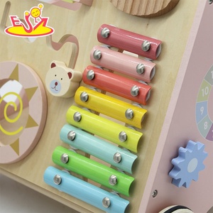 Educational <strong>Wooden</strong> Baby <strong>Walker</strong> with Activity Toys - <strong>Push</strong> <strong>Along</strong> Learning Toy for Toddlers W08J001H-2 - Product Image 3