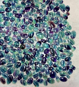 Cabochon en fluorite naturelle de haute qualité, matériau en cristal, prix de gros pour la fabrication de bijoux, pierres précieuses en vrac - Product Image 5