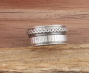 Bague anti-stress rotative authentique en argent sterling 925 avec sertissage clos, pour femmes et hommes, bijou de méditation et anti-angoisse, idéale pour les fêtes - Product Image 4