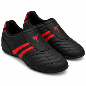 Chaussures d'entraînement de Taekwondo en gros, en cuir PU, pour arts martiaux, avec doublure respirante et semelle antidérapante, fabricant OEM - Product Image 4