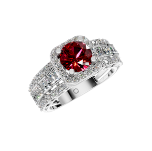 Hiện đại cổ điển <span class=keywords><strong>Ruby</strong></span> kim cương Nhẫn 14K/18K vàng IGI chứng nhận OEM/ODM tùy chỉnh đồ trang sức cô dâu prong giá rẻ số lượng lớn mua bán buôn - Product Image 5