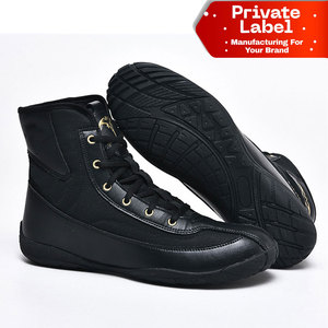 Botas de Boxeo Personalizadas al por Mayor, Zapatos Profesionales para Torneos, OEM, Zapatos de Boxeo de Cuero Genuino de Alta Calidad Personalizados - Product Image 1