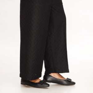 Pantalones de mujer negros rectos Chikan adornados modelo PL4051 - Product Image 1