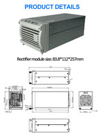 BVITTECH 100A 48Vdc monophasé 2U 19 pouces montage en rack Telecom Data Center 220V entrée 48V sortie système d'alimentation à découpage
