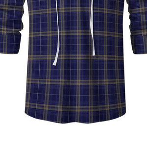 Chemise traditionnelle écossaise Jacobite Ghillie Kilt, motif tartan O'Brien, manches longues, à lacets, costume de pirate médiéval Renaissance - Product Image 5