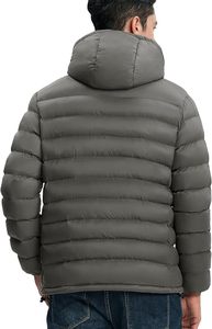 Hemistyles Women's Vintage Print Crew Neck Zipper <b>Cropped</b> <b>Puffer</b> Vest <b>Jacket</b> Woolen Fabric 100% Polyester Filling Windproof - Product Image 2