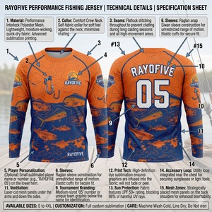 Camiseta Deportiva Ligera para Hombre, Talla Grande, con Logotipo Personalizado, Diseño Liso, Secado Rápido, Resistente a Bacterias, Tecnología Suave, para Pesca - Product Image 2