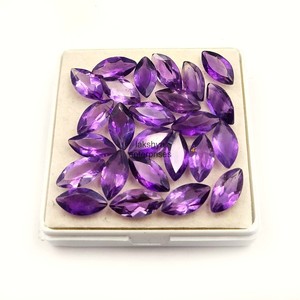 Natural <b>Amethyst</b> 5mm 10mm Marquise Cut Faceted Gemstones Calibrated Purple <b>Amethyst</b> Stone For Jewelry Making Wholesale Bulk - Product Image 2