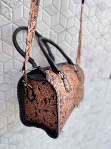 Bolso de Hombro de Cuero Tallado a Mano Estilo Bohemio Gitano, Hecho a Mano, para Mujer, Estilo Western, Multiusos, ¡Gran Oferta! - Product Image 2