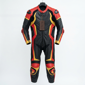 Combinaison de moto en cuir de vachette avec protections intégrales OEM & ODM - Product Image 2
