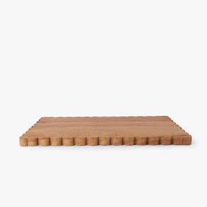 Tabla de Cortar de Madera Rectangular Antideslizante, Bloque de Servir, Accesorio de Cocina Natural - Product Image 2
