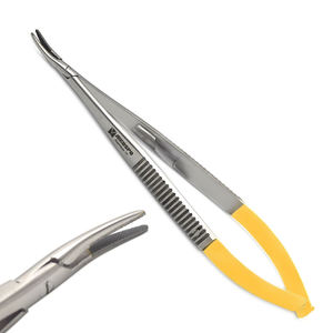 Juego de 4 Instrumentos de Microcirugía de Acero Inoxidable: Portaagujas Castroviejo, Pinzas, Tijeras de Resorte Noyes, Debakey - Product Image 2