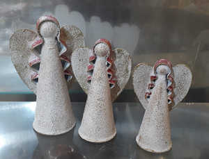 Elegantes candelabros de Navidad de Ángel de metal con acabado antiguo hecho a mano decoración de Festival acento colgante adornos de plástico - Product Image 2