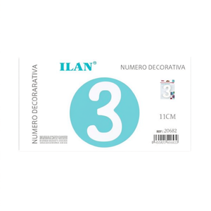 Ilan Numero Decorativo 3 11Cm Per Calendario da Parete - Product Image 2