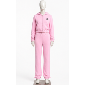 Ensemble de survêtement en molleton pour femmes, 2 pièces, sweat-shirt à capuche décontracté, pantalon de survêtement long avec poche, coupe classique, à porter toute l'année - Product Image 1