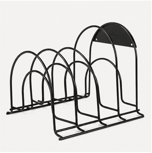 Heavy Duty 5-Tier Pot and Pan Organizer <b>Rack</b> for <b>Kitchen</b> Cabinet Space-Saving Metal Cookware <b>Storage</b> Stand for Frying Pans - Product Image 1
