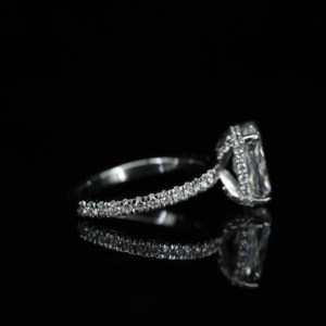 Square <b>Ice</b> Flower High Carbon Diamond <b>Ring</b> S925 Sterling Silver Fashionable Simple Design Geometric European Style - Product Image 3