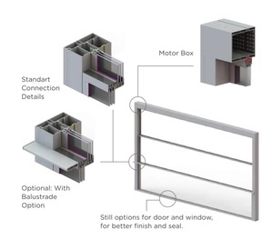 Ventana Guillotina Motorizada de PVC con Acabado en Aleación de Aluminio, Aislamiento Térmico, Apertura Lateral Eléctrica, Moderna, para Patio de Villa - Product Image 5