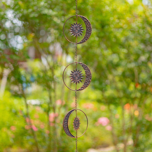 Chaîne de pluie en métal artisanale avec coupelles en cuivre pour une décoration authentique de jardin aquatique de style japonais, installation murale pour balcon - Product Image 6
