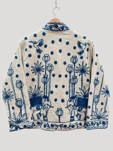 Luxury Embroidered Velvet Suzani <b>Jacket</b> With Elephant pattern Full Sleeve Stand Collar Women's Winter Coat Handmade <b>Patchwork</b> - Product Image 2