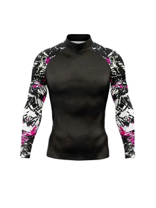 Maillot de surf à manches longues Rashguard anti-UV Protection solaire UPF 50 pour la natation, la plongée et la gym – Design minimaliste - Product Image 3