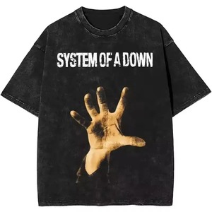 Camiseta de banda para hombre, corte ajustado, manga corta, 100% algodón, tejido de punto, cuello redondo, deportiva, transpirable, ecológica, con logo frontal - Product Image 2