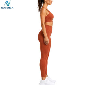 Ensemble de yoga respirant pour femme, écologique, séchage rapide, taille haute, 2 pièces, tissu léger pour l'entraînement et la gym - Product Image 6